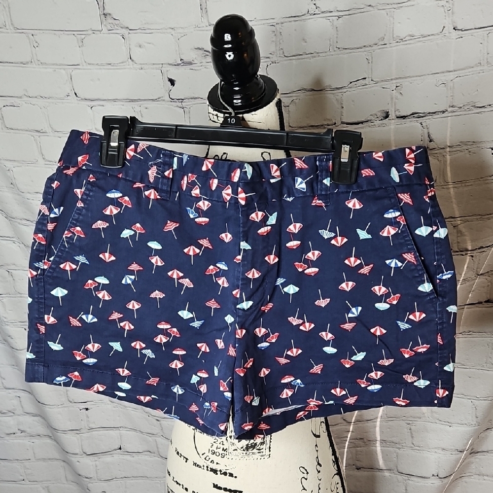 GAP Navy Blue Umbrella Print Women City 3 inch Short Size 12
